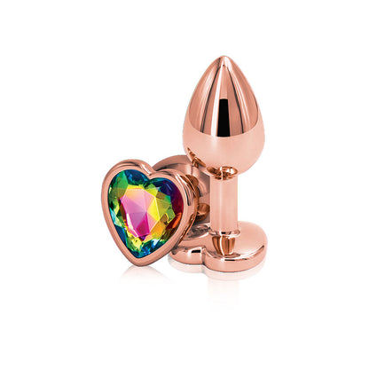 NS Novelties Rear Assets Rose Gold Heart Anal Toy - Small - Pink