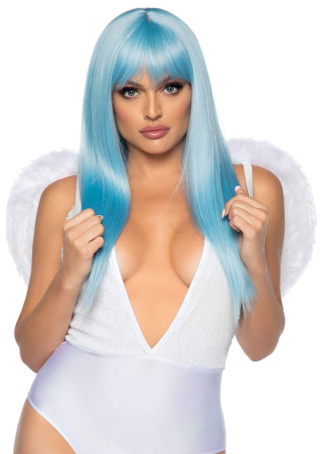 Leg Avenue Marabou Trimmed Feather Wings - White Costume Accessory