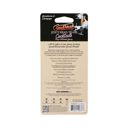 Goodhead Juicy Head Dry Mouth Spray – Strawberry/Champagne Flavor – Travel Size