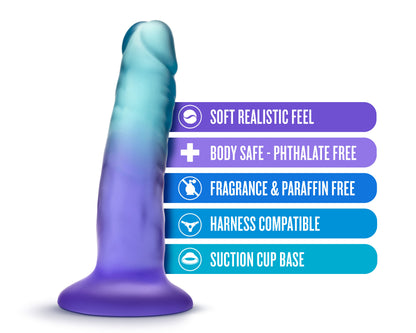 B Yours Morning Dew 5 Inch Dildo with Suction Cup Base - Sapphire
