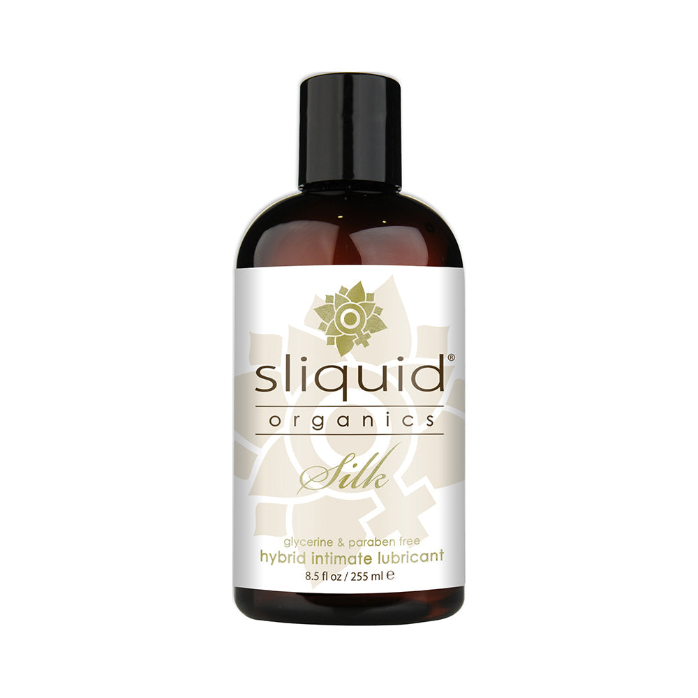 Sliquid Organics Silk Hybrid Lubricant – Aloe and Silicone Based – 8.5 oz – Clear