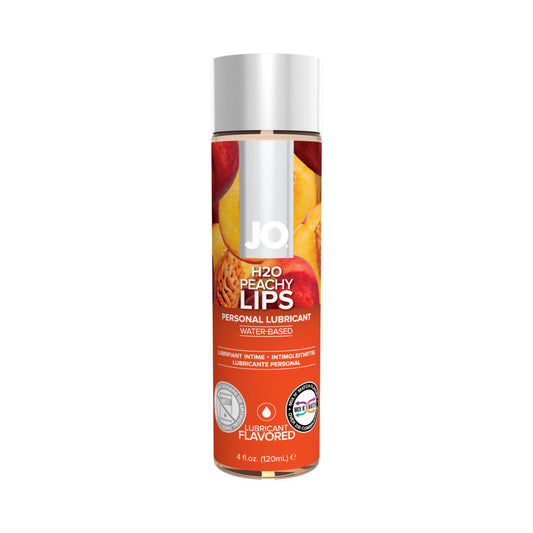 JO H2O Peachy Lips Flavored Water-Based Lubricant 4 oz – Clear