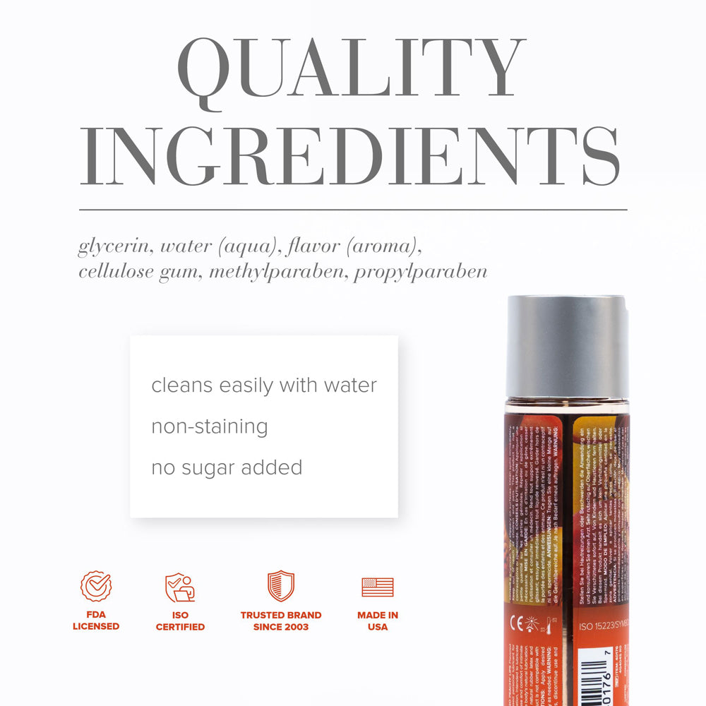 JO H2O Peachy Lips Flavored Water-Based Lubricant 4 oz – Clear