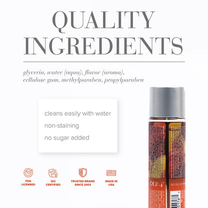 JO H2O Peachy Lips Flavored Water-Based Lubricant 4 oz – Clear