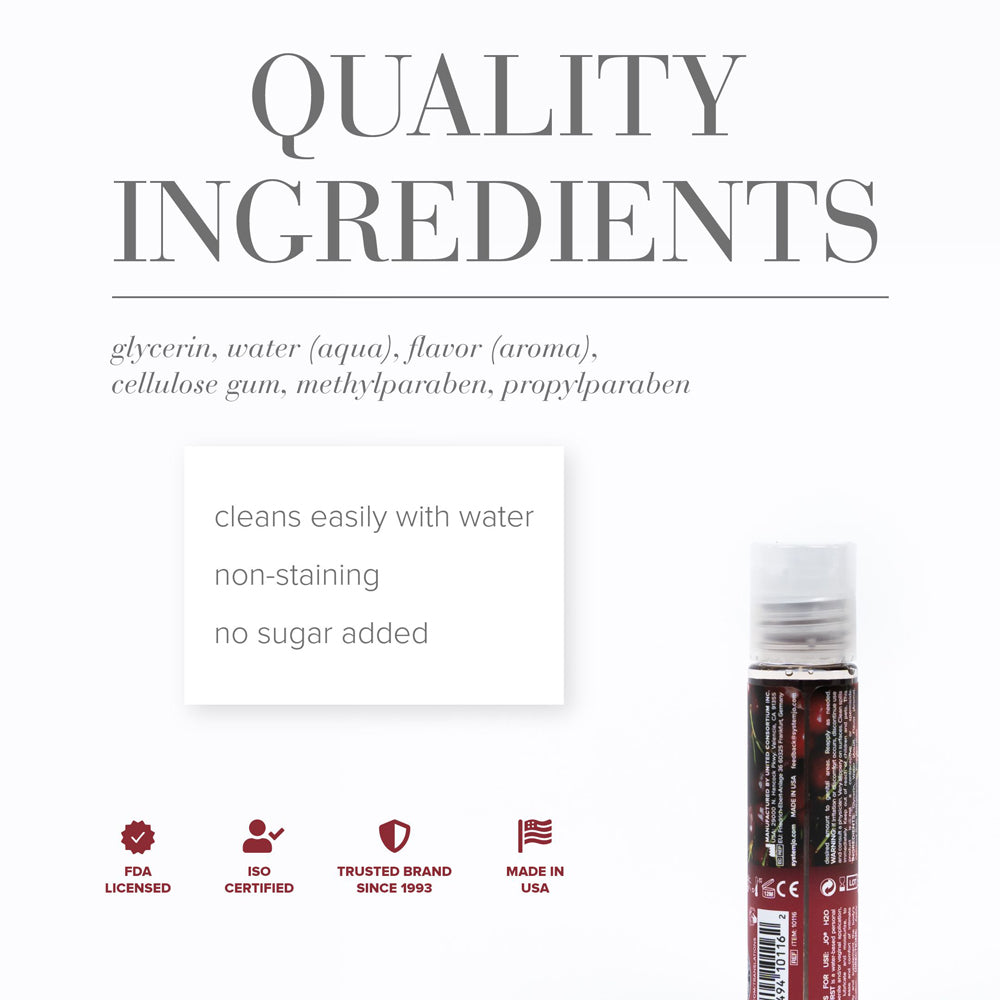 JO H2O Cherry Burst Flavored Water-Based Lubricant – 1 oz