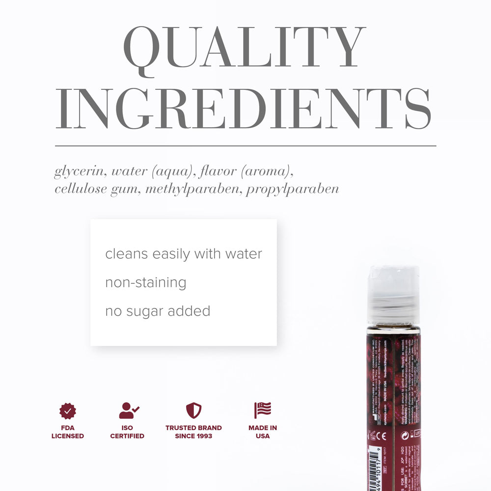 JO H2O Raspberry Sorbet Flavored Water-Based Lubricant – 1 oz