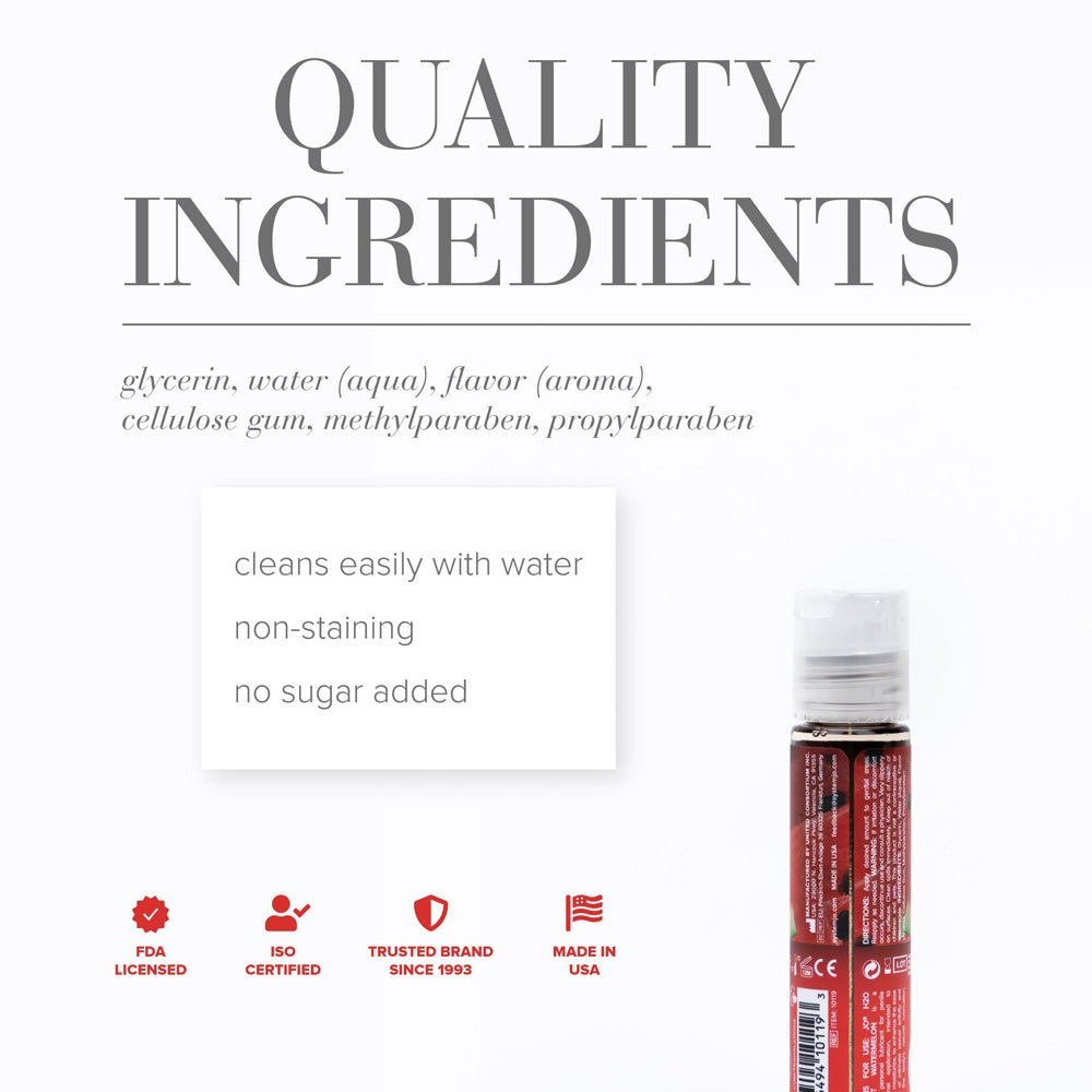 JO H2O Succulent Watermelon Flavored Water-Based Lubricant – Clear, 1 oz