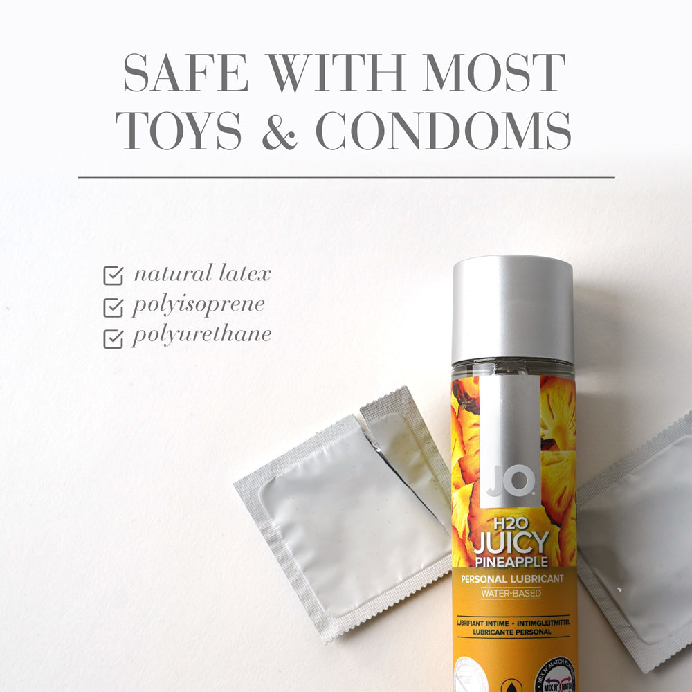 JO H2O Juicy Pineapple Flavored Water-Based Lubricant – 1 oz