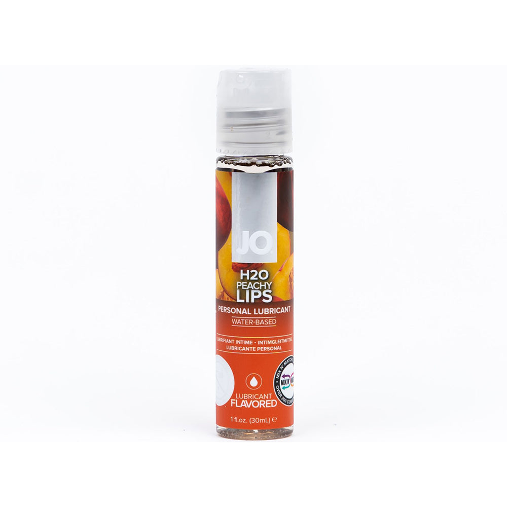 JO H2O Peachy Lips Flavored Water-Based Lubricant – Clear, 1 oz