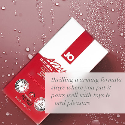 JO Atomic Clitoral Stimulant – Intense Warming Sensation – Clear
