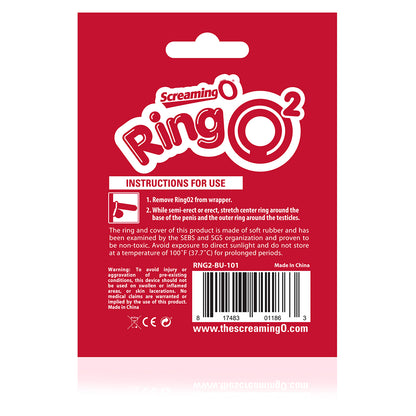 Screaming O RingO 2 Double Erection Ring with Testicle Support – Blue
