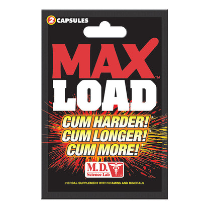 MaxLoad Enhancement Capsules 2-Pack – Stimulant-Free Supplement for Healthy Semen – Multi-Color