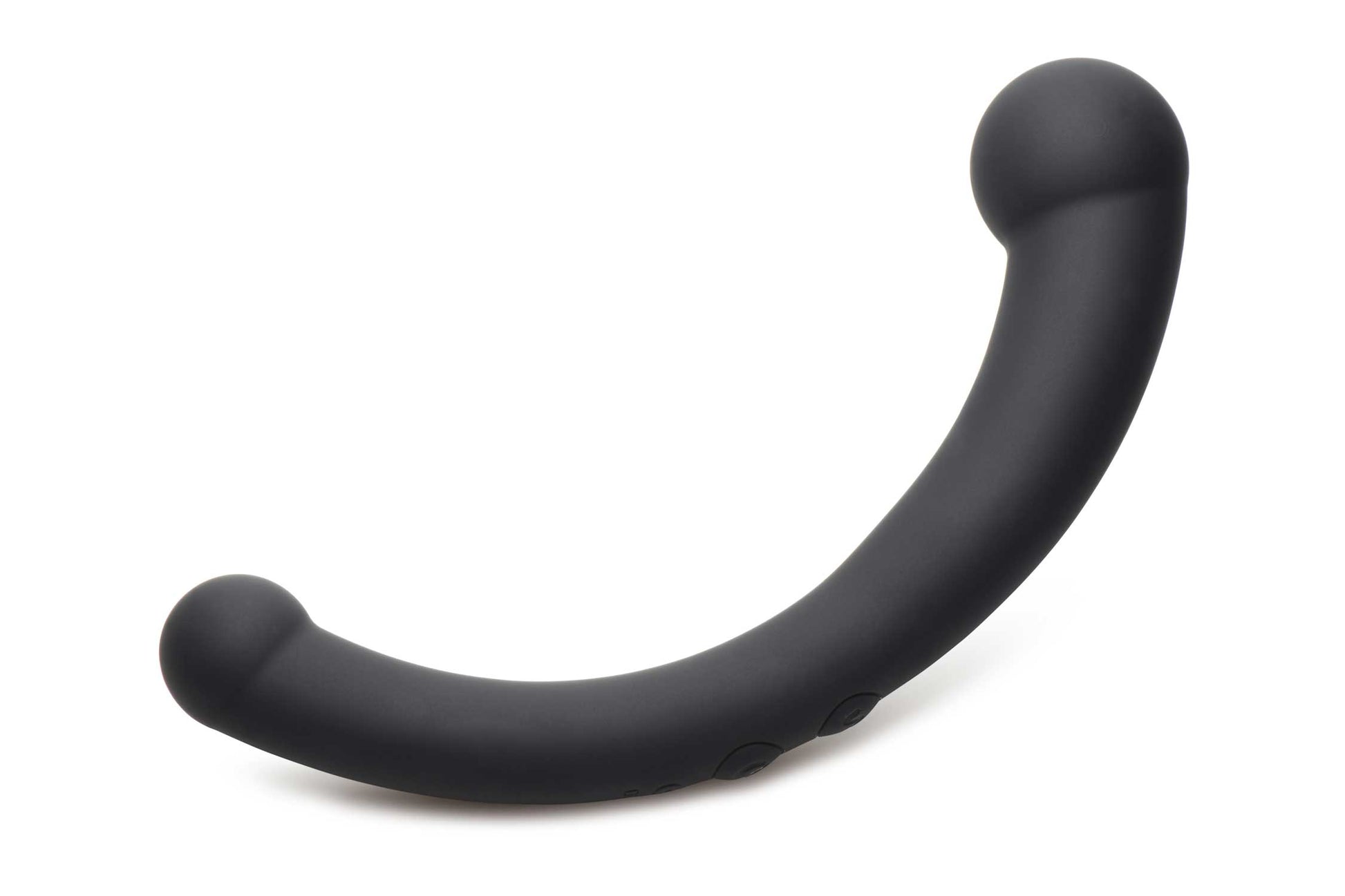 XR Brands 10x Vibra-Crescent Dual Ended Dildo with Powerful Vibration - Black