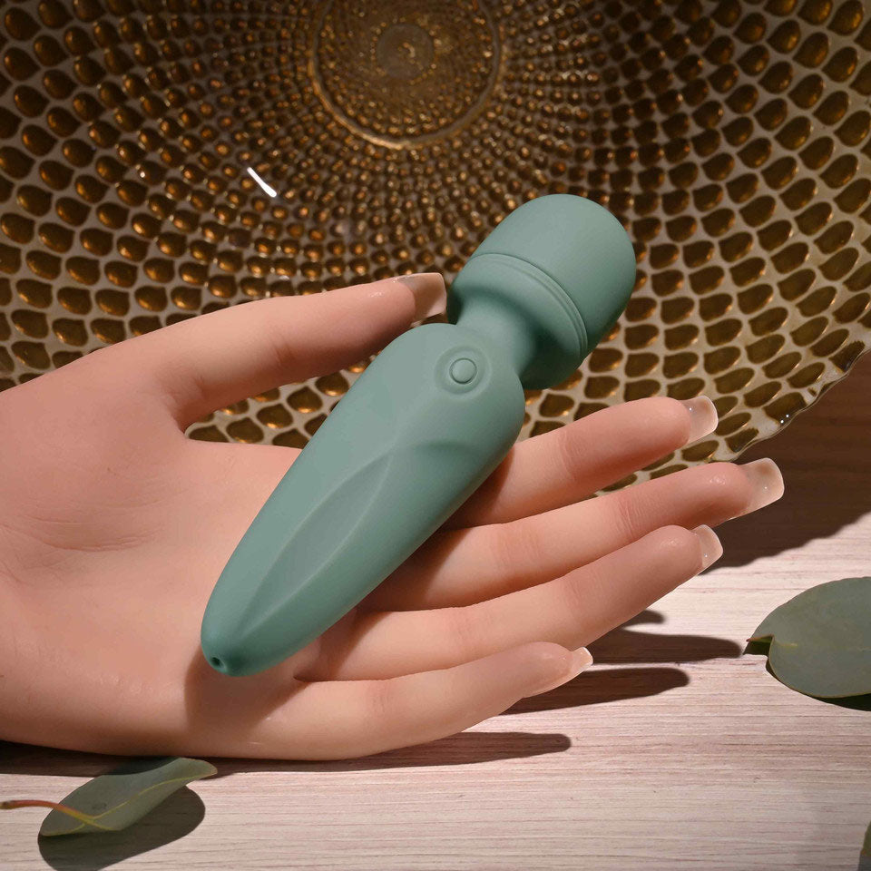 Evolved Novelties Rumble Wand Vibrator – Green – Multi-Speed Waterproof