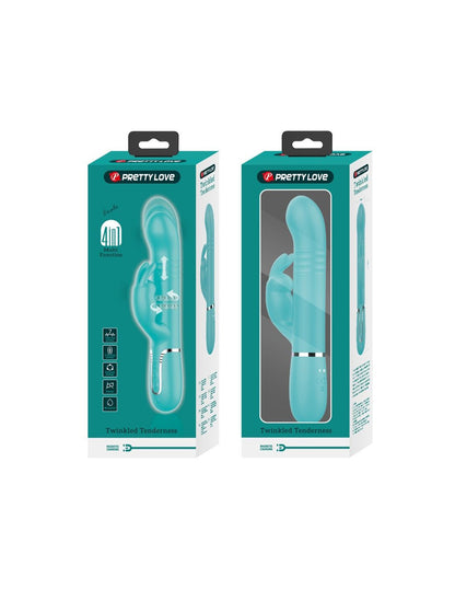Pretty Love Coale Rabbit Vibrator - Turquoise - Dual Motor with Multi-Function