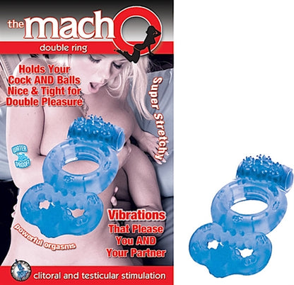 Nasstoys Macho Double Ring Vibrating Cockring – Blue