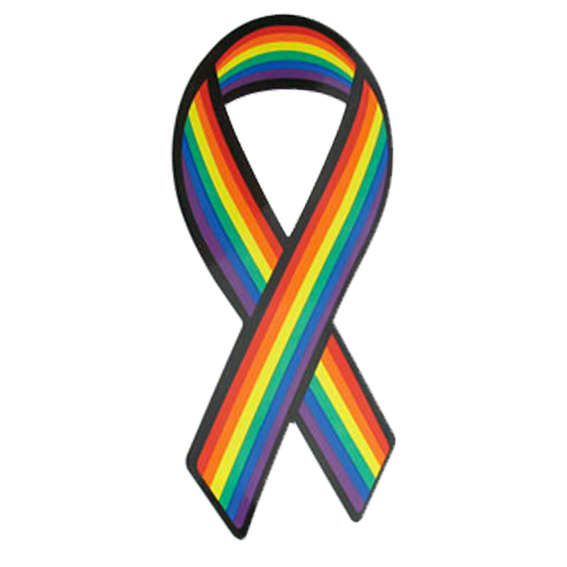 Gaysentials Pride Ribbon Magnet – Rainbow Support Ribbon