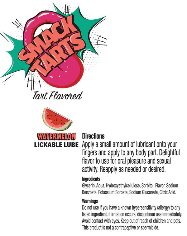Little Genie SMACK Tarts Lube 3ml Pouch Display – Sour Watermelon