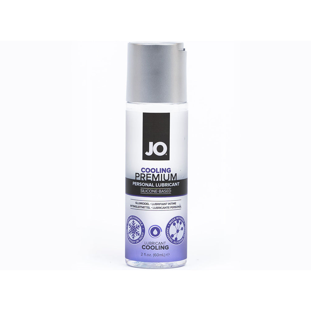 JO Premium Cooling Silicone-Based Lubricant 2 oz – Clear – Long-Lasting Glide