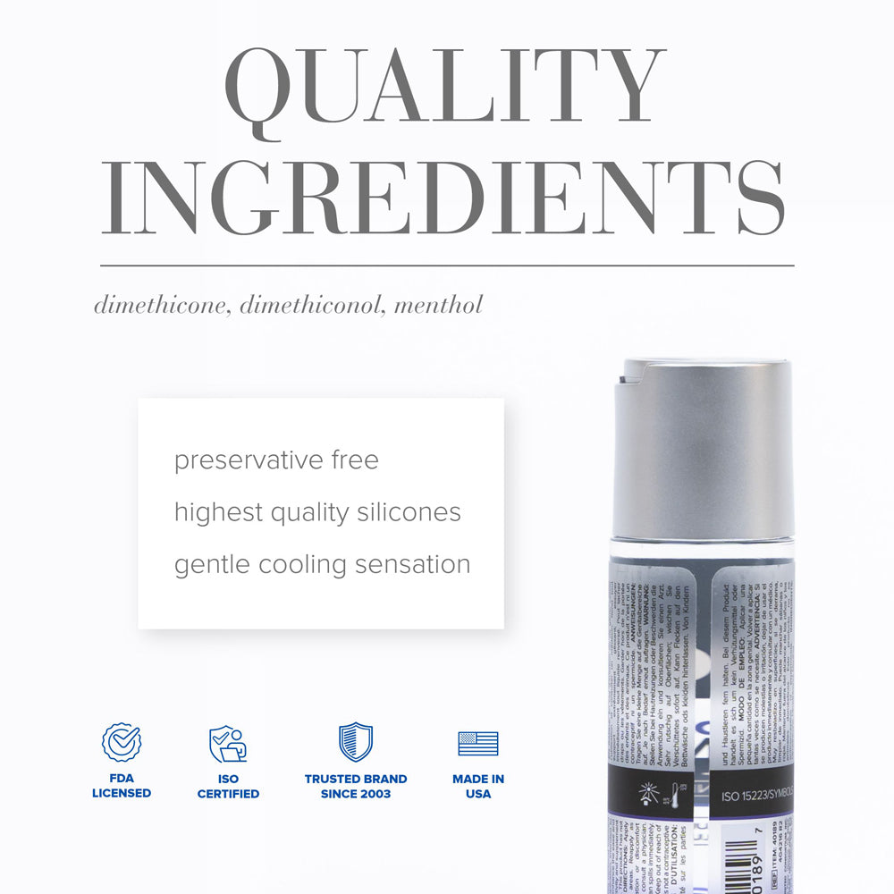 JO Premium Cooling Silicone-Based Lubricant 2 oz – Clear – Long-Lasting Glide