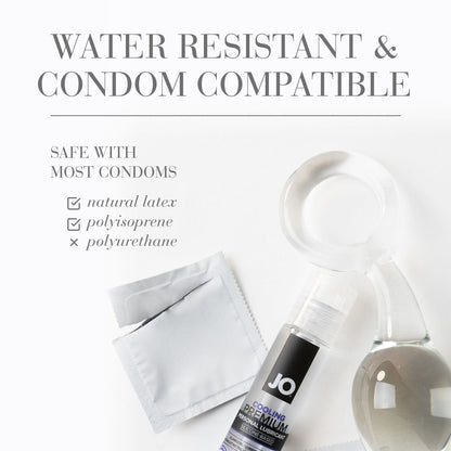 JO Premium Cooling Silicone-Based Lubricant 2 oz – Clear – Long-Lasting Glide