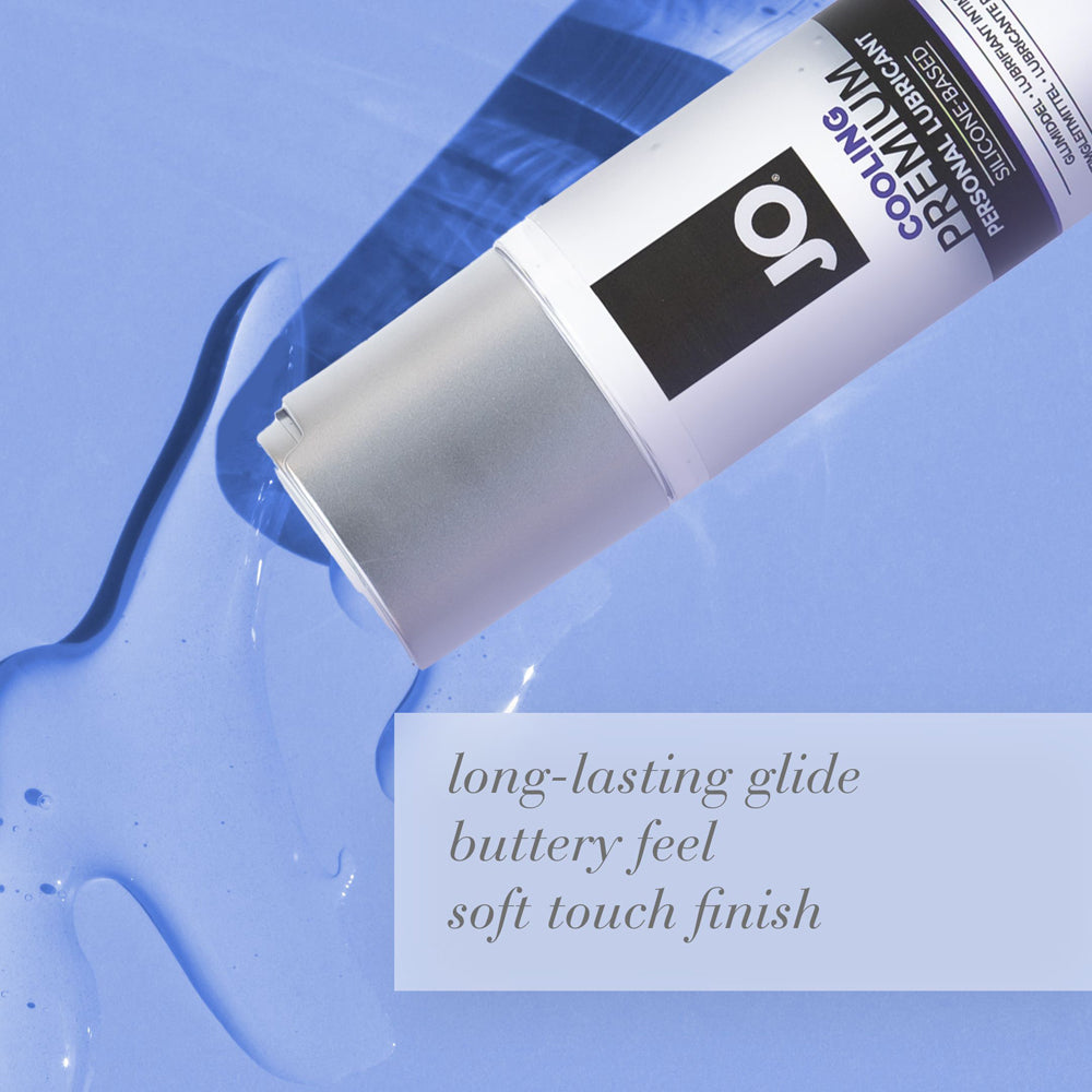 JO Premium Cooling Silicone-Based Lubricant 2 oz – Clear – Long-Lasting Glide