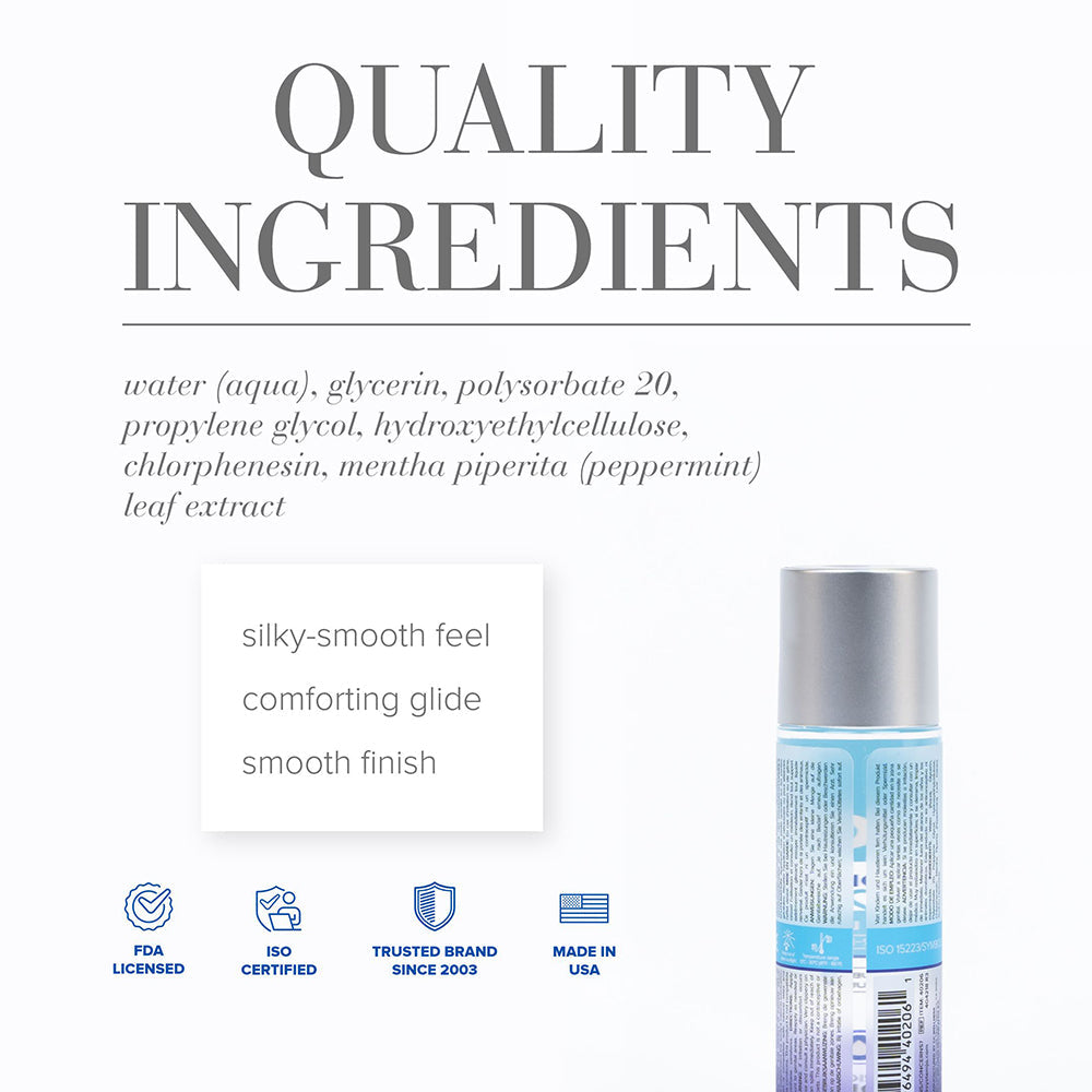 JO H2O Cooling Water-Based Lubricant – 2 oz – Clear