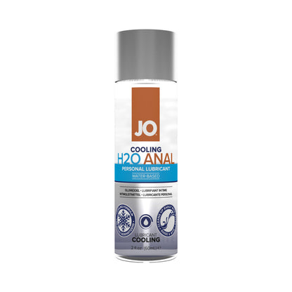 JO H2O Anal Cooling Water-Based Lubricant – Clear – 2 oz