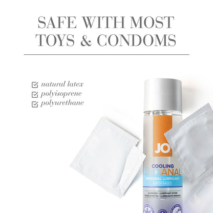 JO H2O Anal Cooling Water-Based Lubricant – Clear – 2 oz