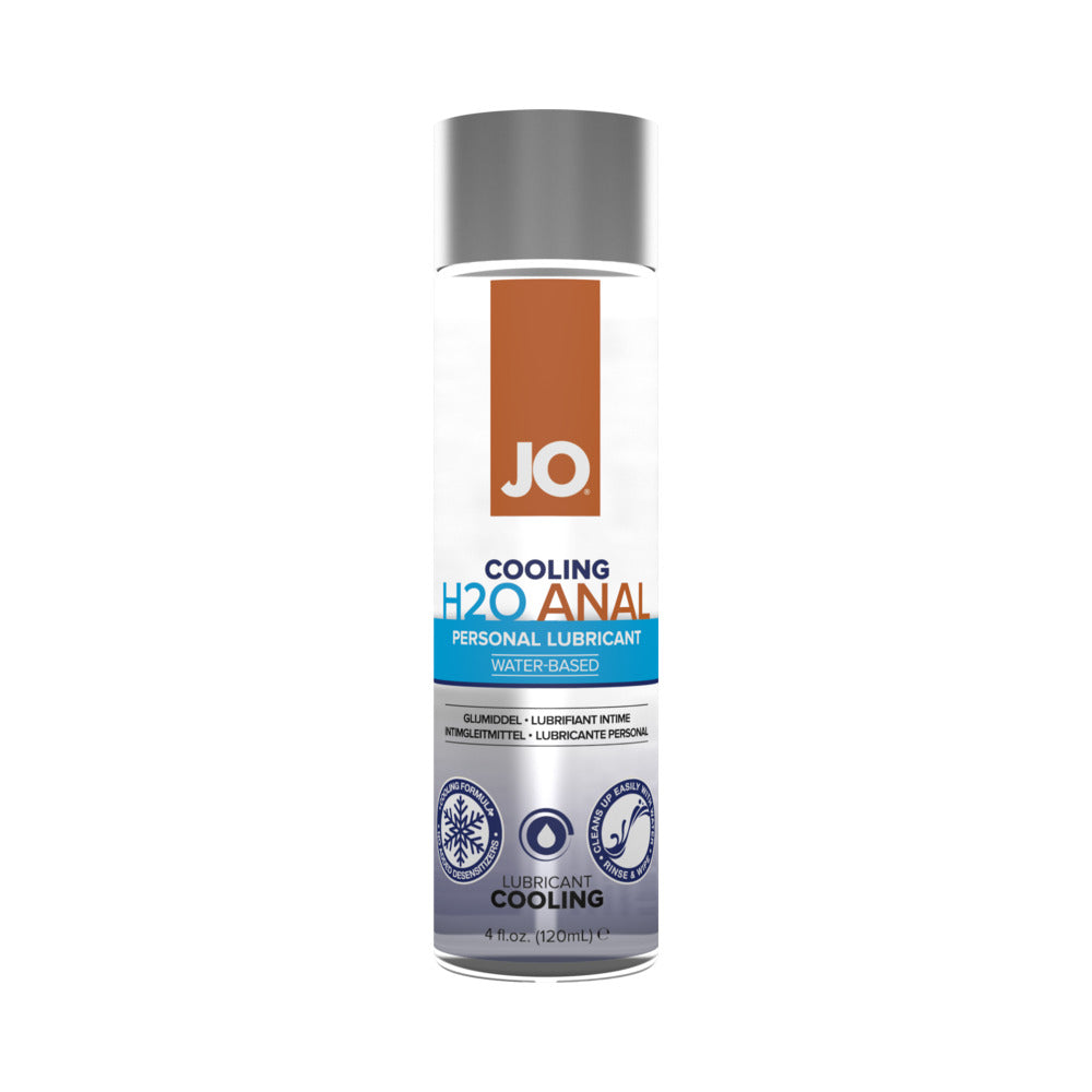 System JO H2O Anal Cooling Water-Based Lubricant 4 oz - Clear - Minty Sensation