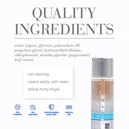System JO H2O Anal Cooling Water-Based Lubricant 4 oz - Clear - Minty Sensation