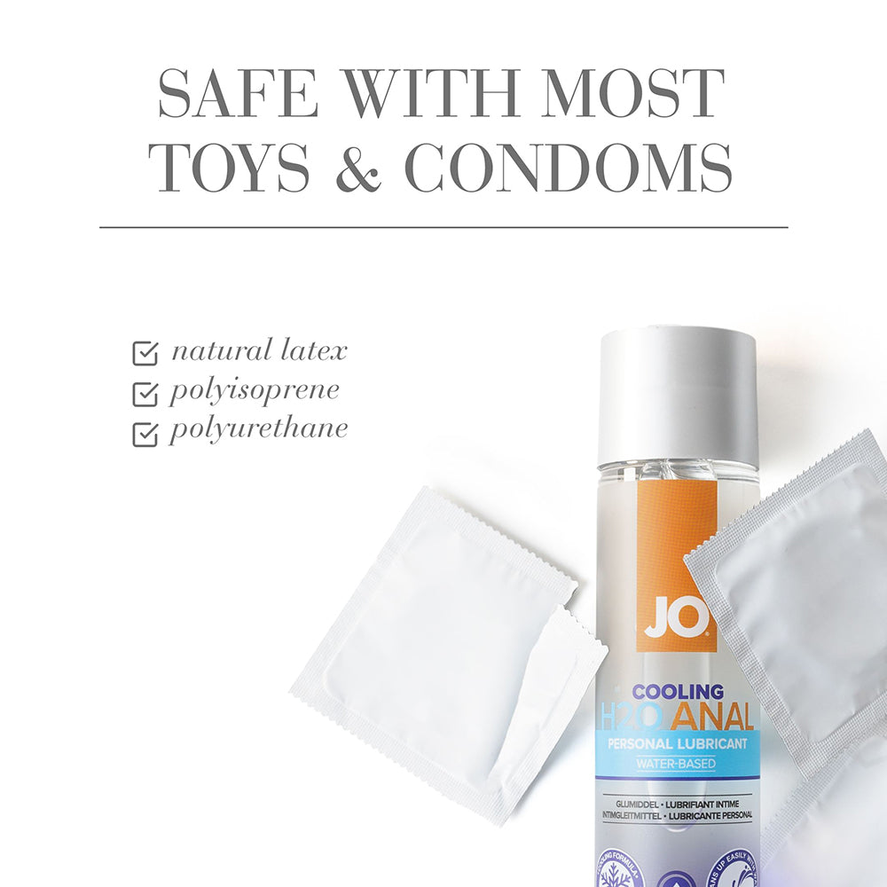 System JO H2O Anal Cooling Water-Based Lubricant 4 oz - Clear - Minty Sensation