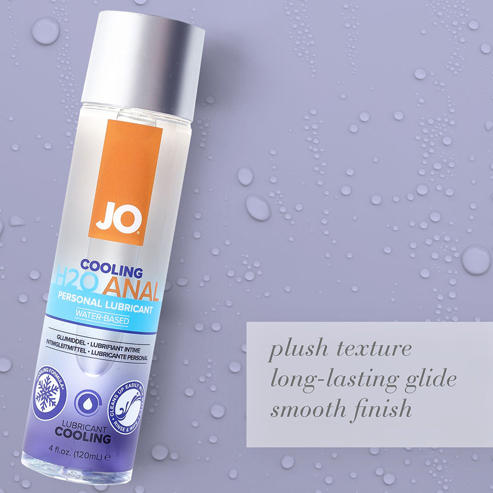 System JO H2O Anal Cooling Water-Based Lubricant 4 oz - Clear - Minty Sensation