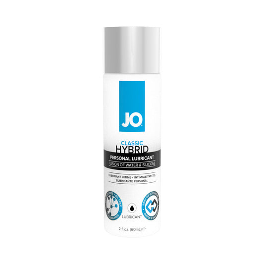 JO Classic Hybrid Lubricant 2 oz – Clear – Water-Based and Silicone Blend
