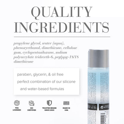 JO Classic Hybrid Lubricant 4 oz – Clear – Silicone & Water-Based Formula