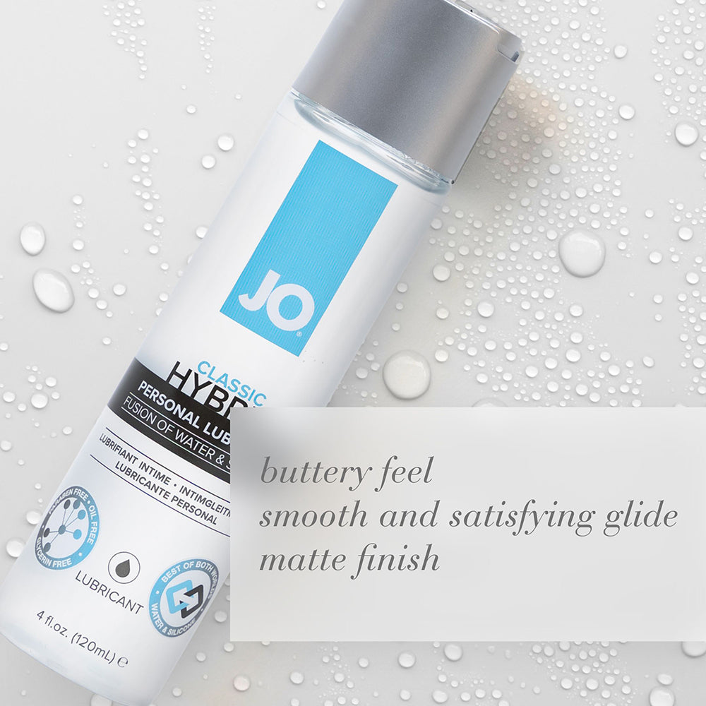JO Classic Hybrid Lubricant 4 oz – Clear – Silicone & Water-Based Formula