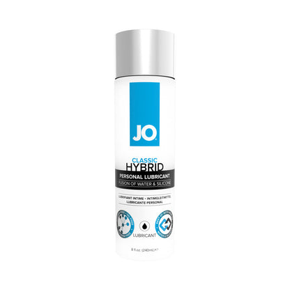 JO Classic Hybrid Lubricant 8 oz – Clear – Long-Lasting Water-Based and Silicone Formula