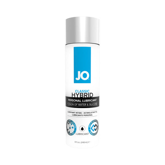 JO Classic Hybrid Lubricant 8 oz – Clear – Long-Lasting Water-Based and Silicone Formula