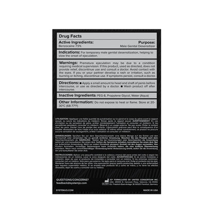 JO Prolonger Benzocaine Desensitizing Spray 2 oz – Clear
