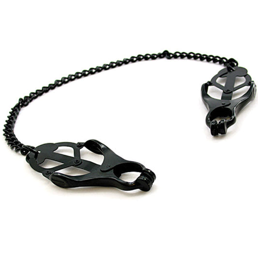 H2H Nipple Clamps Jaws with Chain – Black