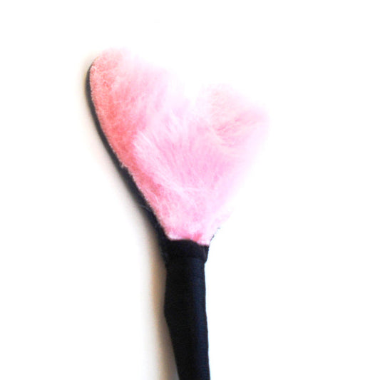 Ruff Doggie Styles Fluffy Heart Crop - Leather Adult Accessory - Light Pink