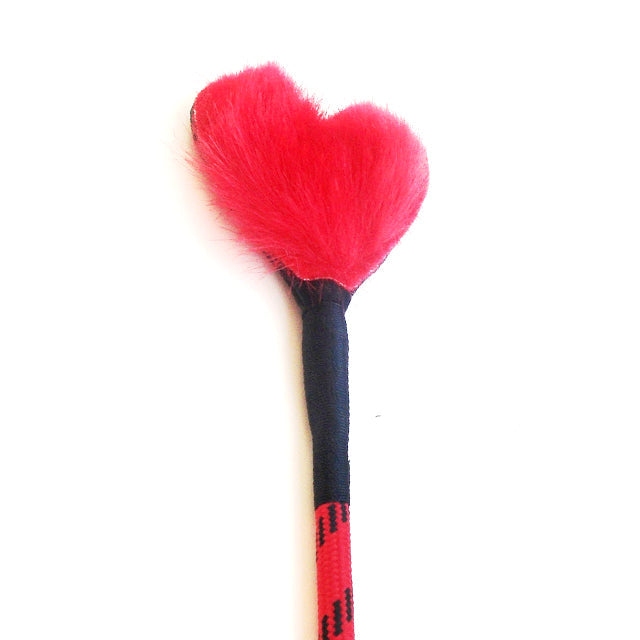 Ruff Doggie Styles Fluffy Heart Crop – Red Leather Adult Accessory