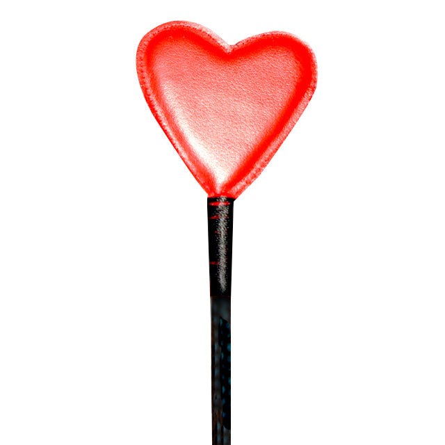 Ruff Doggie Styles Heart Shaped Crop - Red Leather