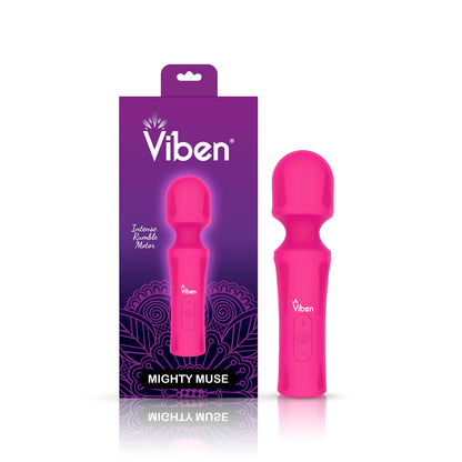 Viben Mighty Muse Mini Massager – Hot Pink – Multi-Speed & Vibration Patterns