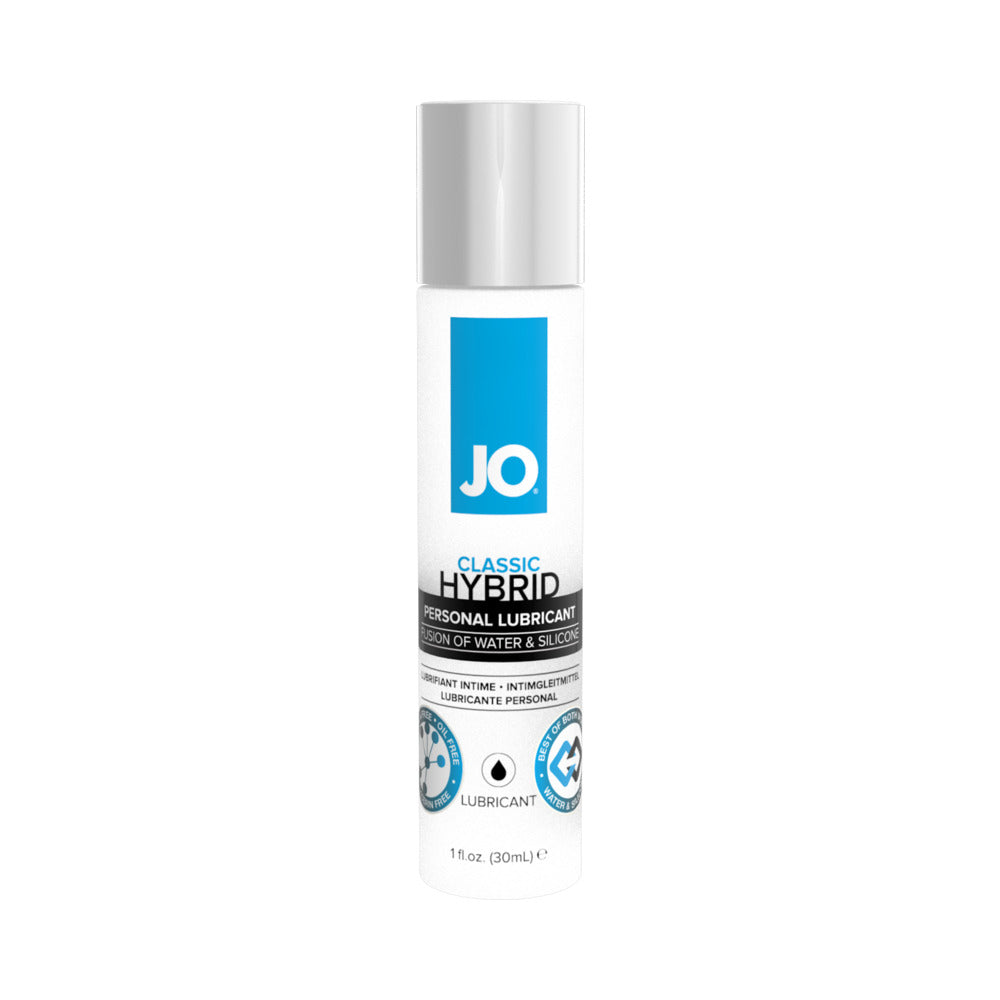 JO Classic Hybrid Lubricant 1 oz – Clear – Long-Lasting Water and Silicone Blend