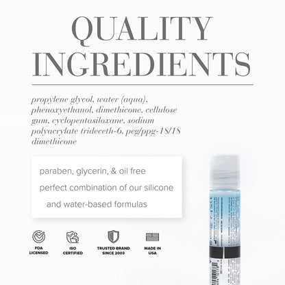 JO Classic Hybrid Lubricant 1 oz – Clear – Long-Lasting Water and Silicone Blend