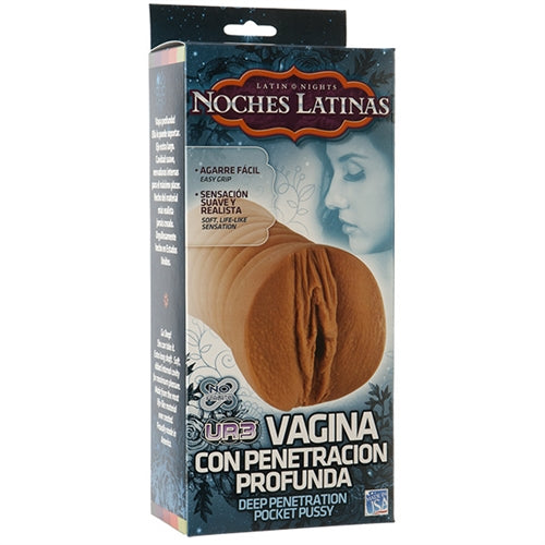 Doc Johnson Noches Latinas Ultraskyn Vagina with Deep Penetration - Brown