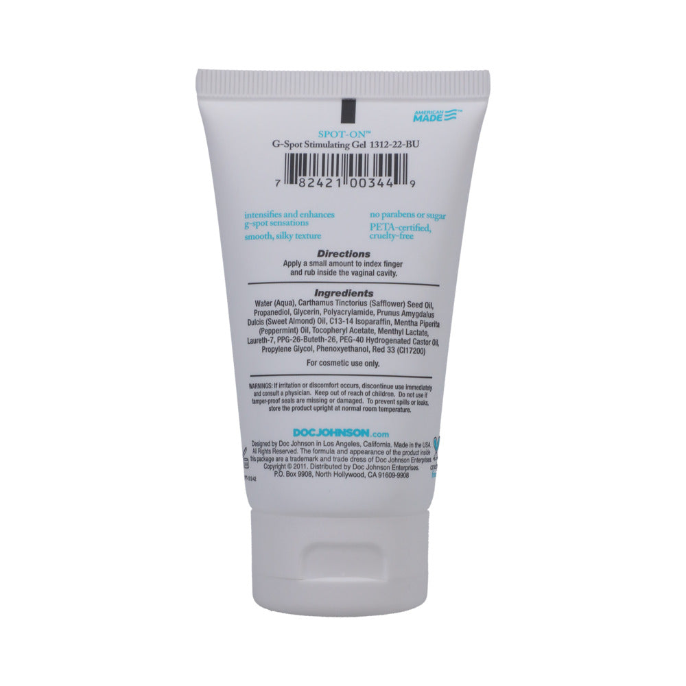 Doc Johnson Spot-On G-Spot Stimulating Gel 2oz – Blue