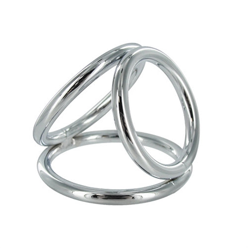 XR Brands Triad Chamber Cock Cage with Three O-Rings - Silver
