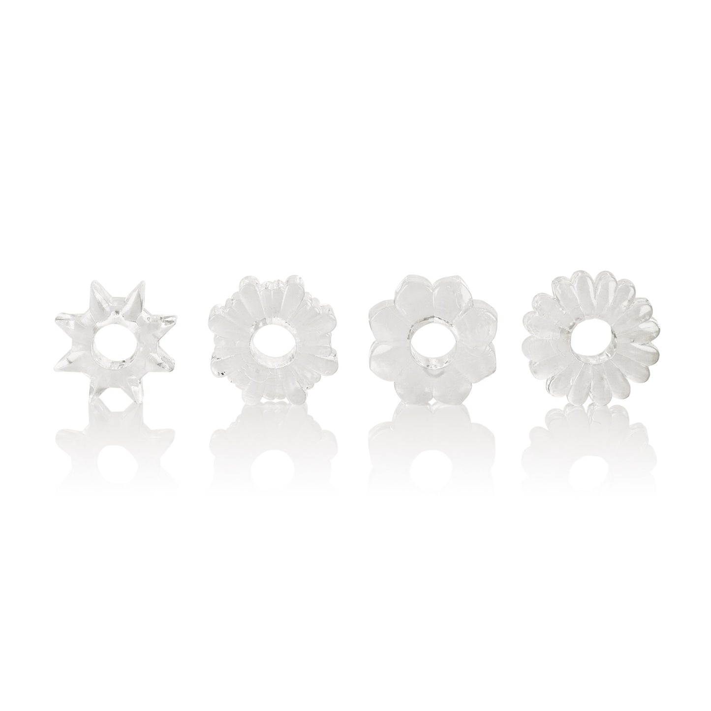 CalExotics Basic Essentials 4 Pack - Clear Stretchy Enhancers
